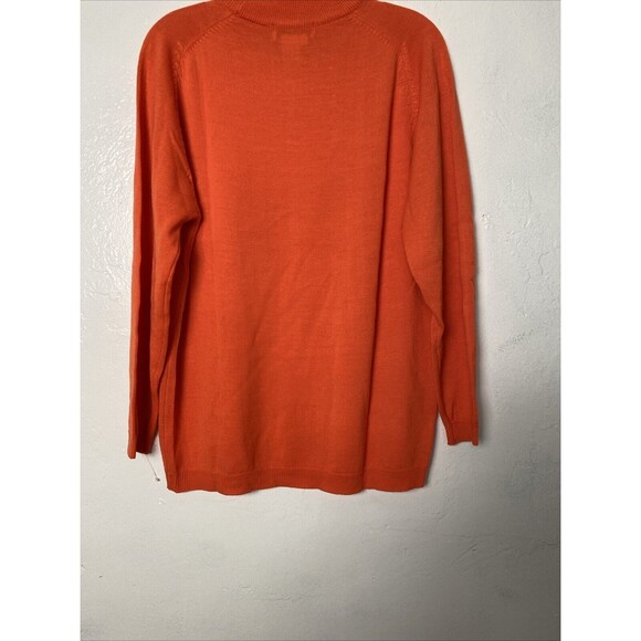Outlander Mock Neck Sweater Women’s Size S Orage Wool Blend Oversized Casual - Picture 6 of 12